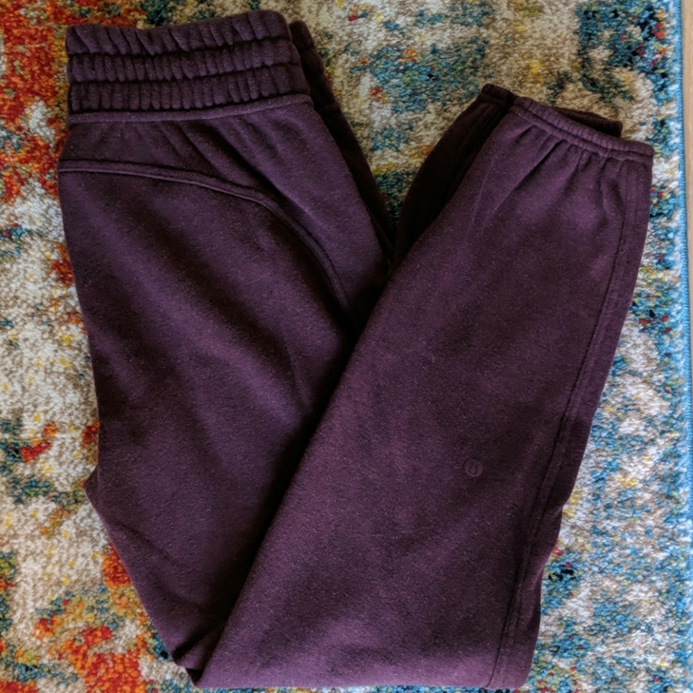 Lululemon Cozy Wine colored Sweat pants